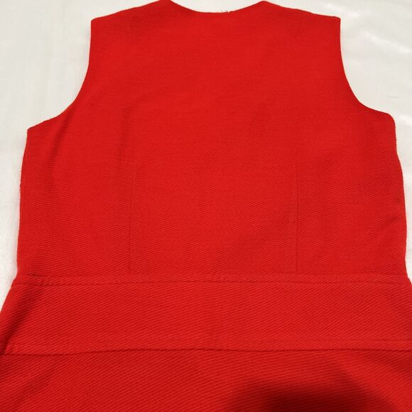 Vintage 60s Mod Orange Drop Waist Mini Wrap Dress FRITZI OF CALIFORNIA - Picture 13 of 13